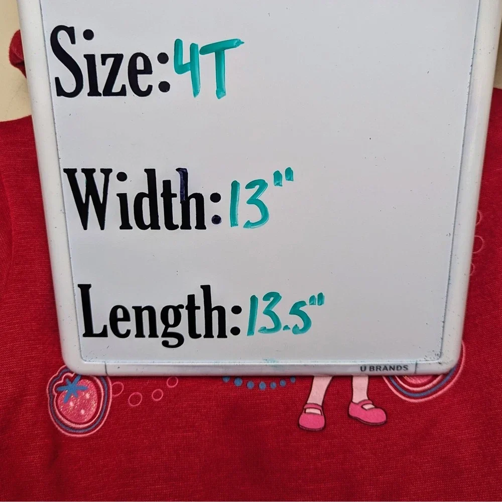 Vintage‎ Strawberry Shortcake Dream 2007 Sweatshirt Hoodie Kids Toddler Size 4T